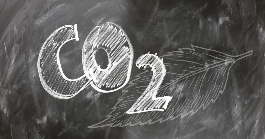 "CO2" written in chalk 