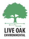 Simple green oak tree over Live Oat Environmental text. Click logo image to go to website. 